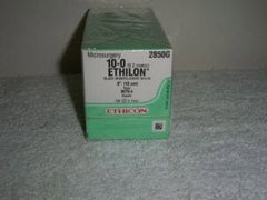 Suture with Needle Ethilon Nonabsorbable Uncoated Black Suture Monofilament Nylon Size 10 - 0 5 Inch Suture 1-Needle 5.1 mm Length 3/8 Circle Taper Point Needle