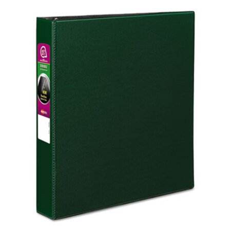 Avery® Durable Non-View Binder with DuraHinge and Slant Rings, 3 Rings, 1.5" Capacity, 11 x 8.5, Green