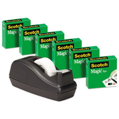 Scotch® Magic Tape Desktop Dispenser Value Pack, 1" Core, 0.75" x 83.33 ft, Clear