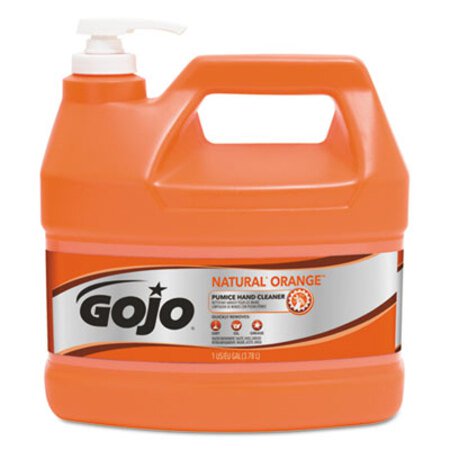 GOJO® NATURAL ORANGE Pumice Hand Cleaner, Citrus, 1 gal Pump Bottle, 4/Carton