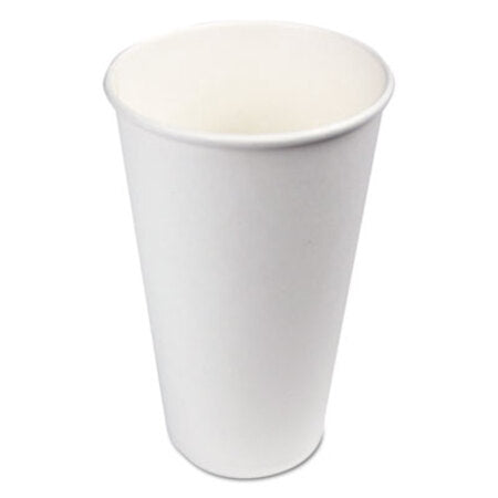 Boardwalk® Paper Hot Cups, 20 oz, White, 12 Cups/Sleeve, 50 Sleeves/Carton