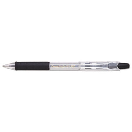Pentel® R.S.V.P. RT Retractable Ballpoint Pen, 1mm, Black Ink, Clear Barrel, Dozen