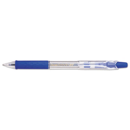 Pentel® R.S.V.P. RT Retractable Ballpoint Pen, Medium 1mm, Blue Ink, Clear Barrel, Dozen