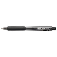 Pentel® WOW! Retractable Ballpoint Pen, Medium 1 mm, Black Ink/Barrel, Dozen