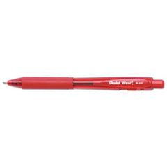Pentel® WOW! Retractable Ballpoint Pen, Medium 1 mm, Red Ink/Barrel, Dozen