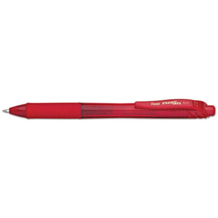 Pentel® EnerGel-X Retractable Gel Pen, 0.7 mm Metal Tip, Red Ink/Barrel, Dozen