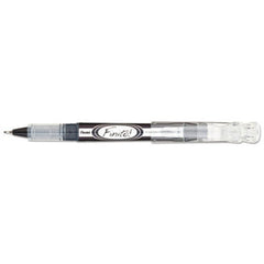 Pentel® Finito! Stick Porous Point Pen, Extra-Fine 0.4mm, Black Ink, Black/Silver Barrel