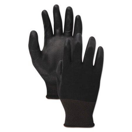 Boardwalk® Palm Coated Cut-Resistant HPPE Glove, Salt and Pepper/Black, Size 8 (Medium), 1 Dozen