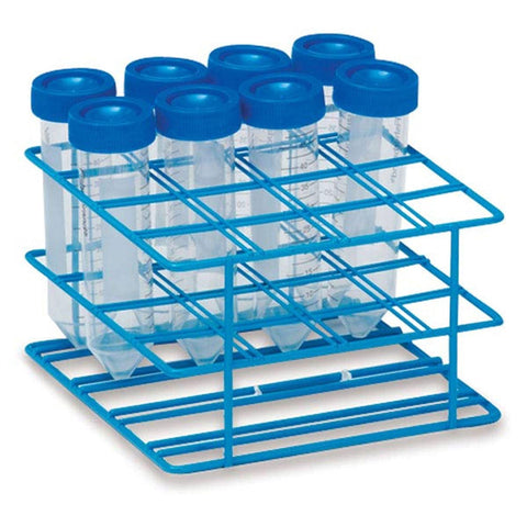 30mm Medium Epoxy-Coated Wire Rack Medium • Holds 16 tubes • 6"W x 6"L x 3.5"H ,1 Each - Axiom Medical Supplies