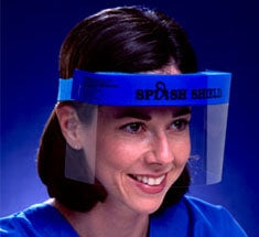 Splash Shield Face Shield Splash Shield One Size Fits Most Half Length Anti-fog Disposable NonSterile