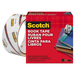 Scotch® Book Tape, 3" Core, 1.5" x 15 yds, Clear