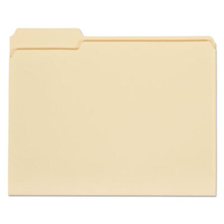 Universal® Top Tab Manila File Folders, 1/3-Cut Tabs, Assorted Positions, Letter Size, 11 pt. Manila, 100/Box