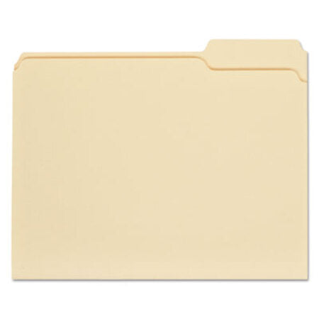 Universal® Top Tab Manila File Folders, 1/3-Cut Tabs, Right Position, Letter Size, 11 pt. Manila, 100/Box