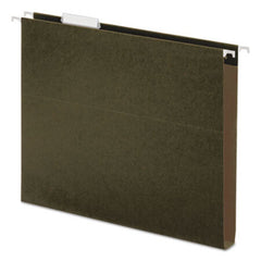 Universal® Box Bottom Hanging File Folders, Letter Size, 1/5-Cut Tab, Standard Green, 25/Box