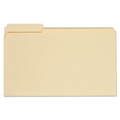 Universal® Top Tab Manila File Folders, 1/3-Cut Tabs, Assorted Positions, Legal Size, 11 pt. Manila, 100/Box