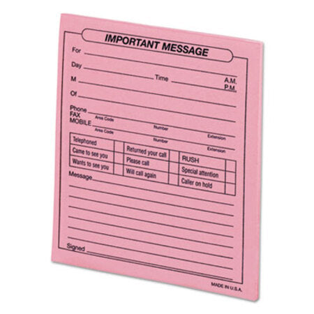 Universal® Important Message Pink Pads, 4.25 x 5.5, 50/Pad, Dozen