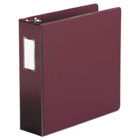 Universal® Economy Non-View Round Ring Binder, 3 Rings, 3" Capacity, 11 x 8.5, Burgundy