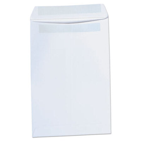 Universal® Self-Stick Open-End Catalog Envelope, #1, Square Flap, Self-Adhesive Closure, 6 x 9, White, 100/Box