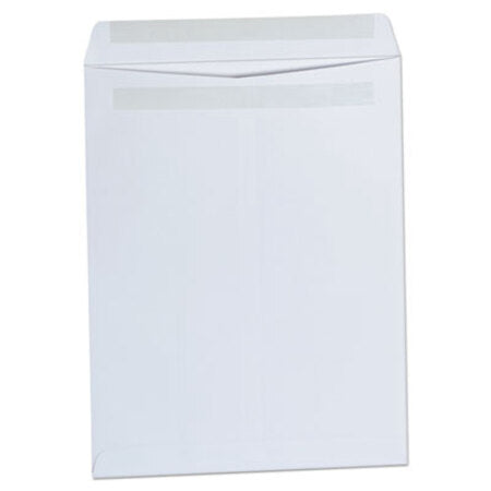 Universal® Self-Stick Open-End Catalog Envelope, #13 1/2, Square Flap, Self-Adhesive Closure, 10 x 13, White, 100/Box