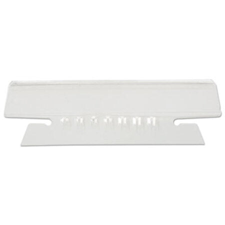 Universal® Hanging File Folder Plastic Index Tabs, 1/3-Cut Tabs, Clear, 3.5" Wide, 25/Pack