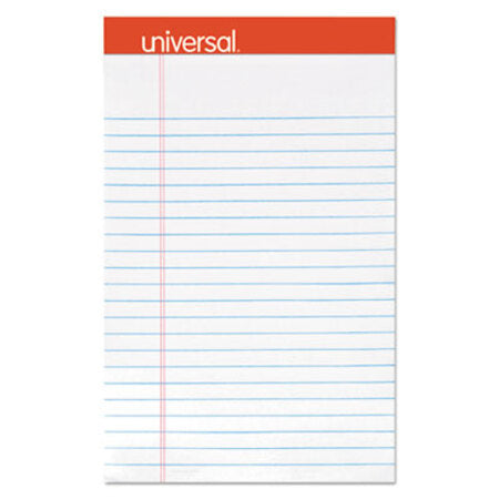 Universal® Perforated Ruled Writing Pads, Narrow Rule, 5 x 8, White, 50 Sheets, Dozen