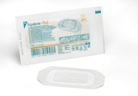 3M Transparent Film Dressing with Pad 3M™ Tegaderm™ Rectangle 2-3/8 X 4 Inch Frame Style Delivery Without Label Sterile