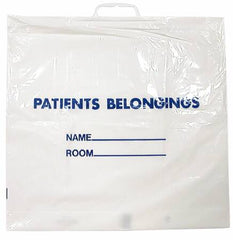 Donovan Industries Patient Belongings Bag 18-1/2 X 20 Inch Polyethylene Snap Closure White - M-312767-1166 - Each