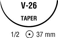 Suture with Needle Polysorb Absorbable Coated Violet Suture Braided Polyester Size 0 30 Inch Suture 1-Needle 37 mm Length 1/2 Circle Taper Point Needle