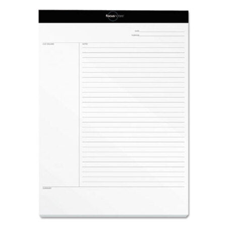 TOPS™ FocusNotes Legal Pad, Meeting Notes, 8.5 x 11.75, White, 50 Sheets