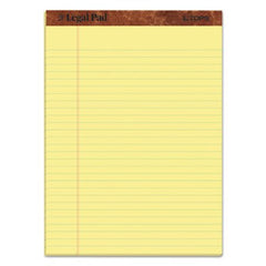TOPS™ "The Legal Pad" Ruled Pads, Wide/Legal Rule, 8.5 x 11.75, Canary, 50 Sheets, Dozen