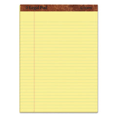 TOPS™ "The Legal Pad" Perforated Pads, Wide/Legal Rule, 8.5 x 11, Canary, 50 Sheets, 3/Pack