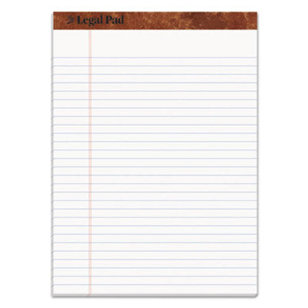TOPS™ "The Legal Pad" Perforated Pads, Wide/Legal Rule, 8.5 x 11.75, White, 50 Sheets