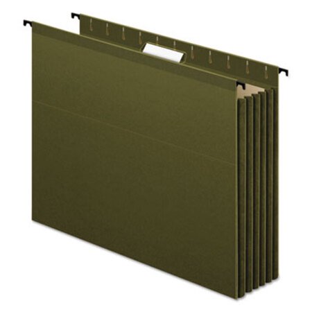 Pendaflex® SureHook Hanging Pocket File, Letter Size, 1/5-Cut Tab, Standard Green, 4/Pack
