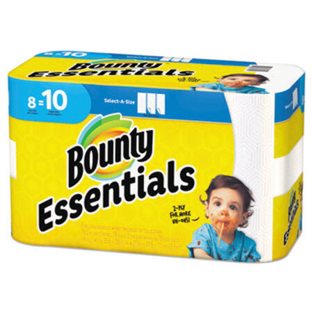 Bounty® Essentials Select-A-Size Kitchen Roll Paper Towels, 2-Ply, 78 Sheets/Roll, 8 Rolls/Carton