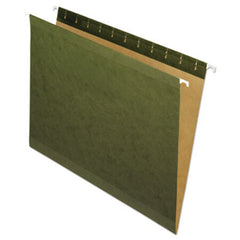 Pendaflex® Reinforced Hanging File Folders, Letter Size, Straight Tab, Standard Green, 25/Box