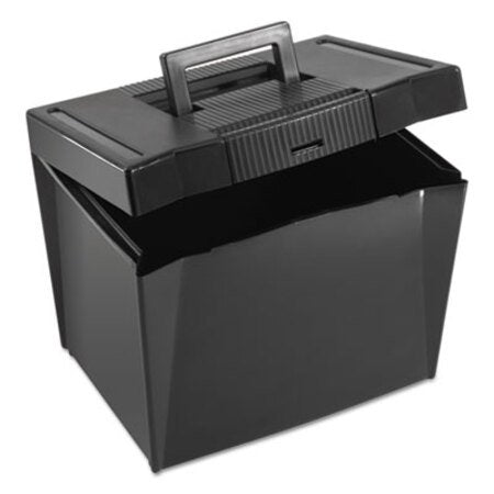 Pendaflex® Portable Letter Size File Box, Letter Files, 13.5" x 10.25" x 10.88", Black