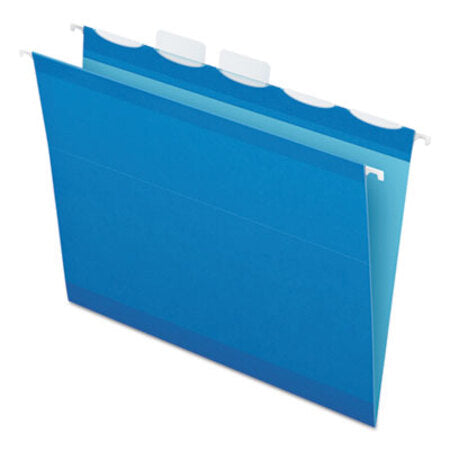 Pendaflex® Ready-Tab Colored Reinforced Hanging Folders, Letter Size, 1/5-Cut Tab, Blue, 25/Box
