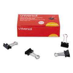 Universal® Binder Clips, Small, Black/Silver, 36/Pack