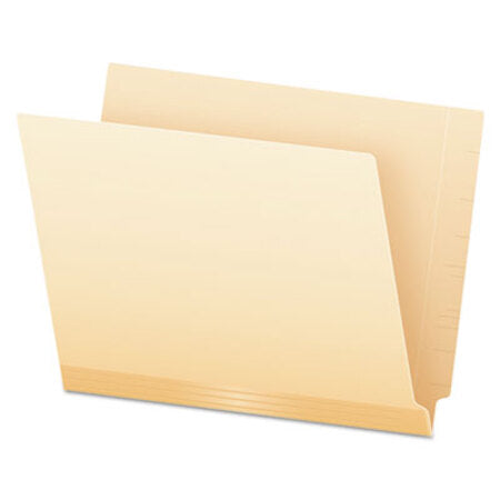 Pendaflex® Manila Laminated Spine Shelf File Folders, Straight Tab, Letter Size, 100/Box