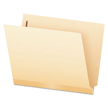 Pendaflex® Manila Laminated End Tab Folders with Two Fasteners, Straight Tab, Letter Size, 11 pt. Manila, 50/Box
