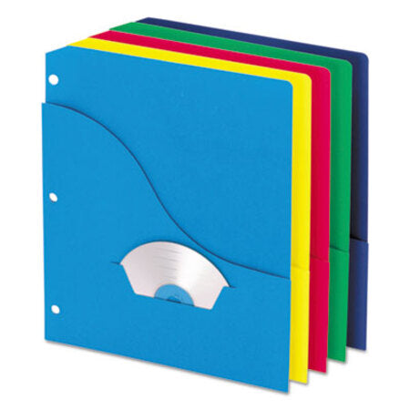 Pendaflex® Pocket Project Folders, 3-Hole Punched, Letter Size, Assorted Colors, 10/Pack