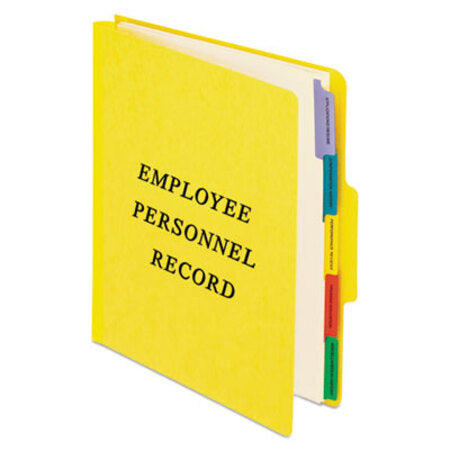Pendaflex® Vertical Style Personnel Folders, 1/3-Cut Tabs, Center Position, Letter Size, Yellow