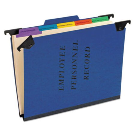 Pendaflex® Hanging Style Personnel Folders, 1/3-Cut Tabs, Center Position, Letter Size, Blue