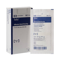 Cardinal Adhesive Dressing Telfa™ 4 X 8 Inch Nonwoven Rectangle White Sterile