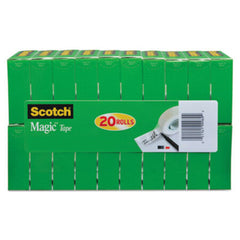 Scotch® Magic Tape Value Pack, 1" Core, 0.75" x 83.33 ft, Clear, 20/Pack