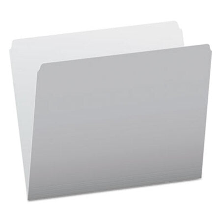 Pendaflex® Colored File Folders, Straight Tab, Letter Size, Gray/Light Gray, 100/Box