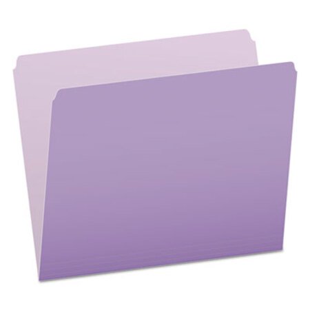 Pendaflex® Colored File Folders, Straight Tab, Letter Size, Lavender/Light Lavender, 100/Box
