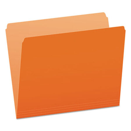 Pendaflex® Colored File Folders, Straight Tab, Letter Size, Orange/Light Orange, 100/Box
