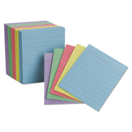 Oxford™ Ruled Mini Index Cards, 3 x 2 1/2, Assorted, 200/Pack
