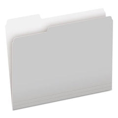 Pendaflex® Colored File Folders, 1/3-Cut Tabs, Letter Size, Gray/Light Gray, 100/Box